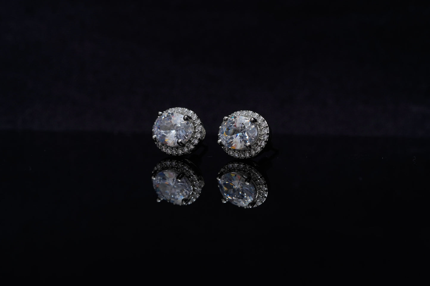 Orna ear studs in American diamonds