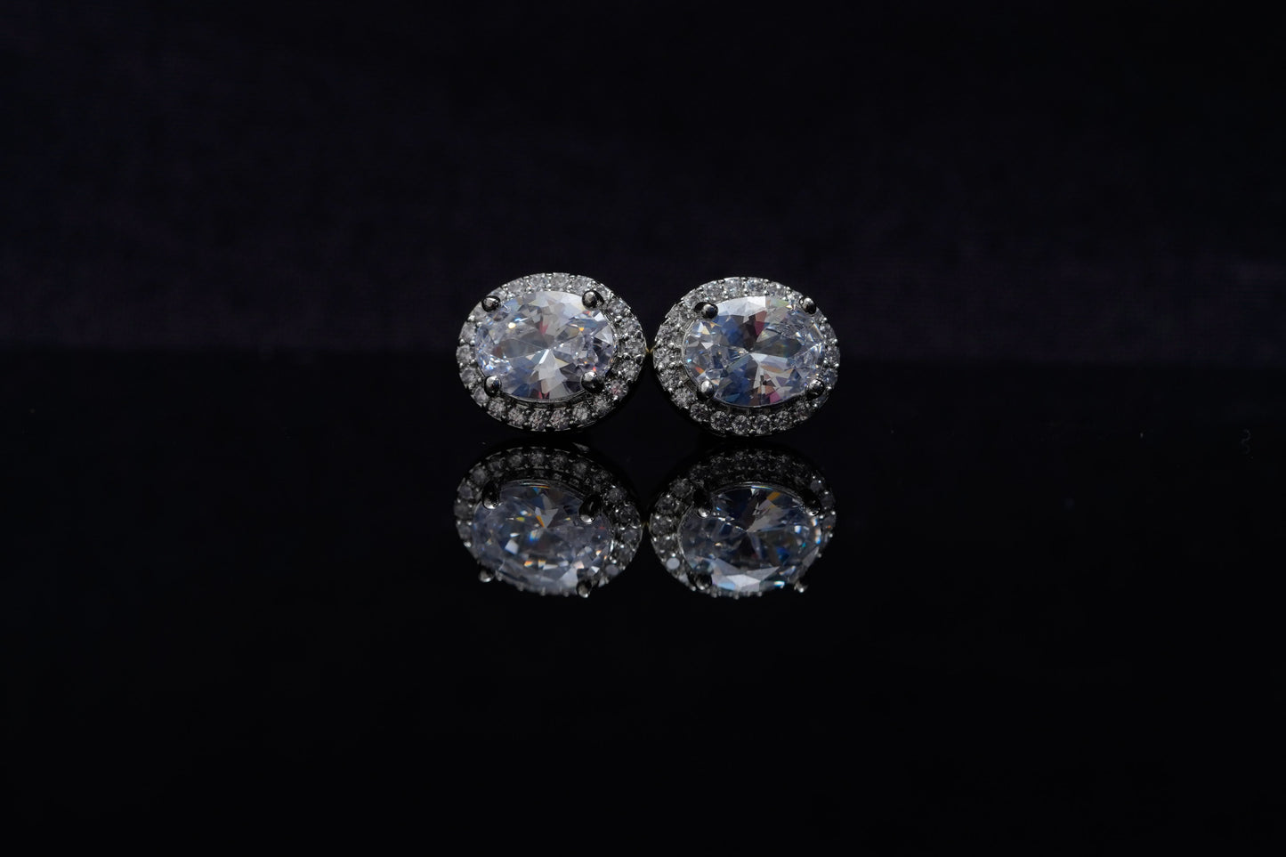 Orna ear studs in American diamonds