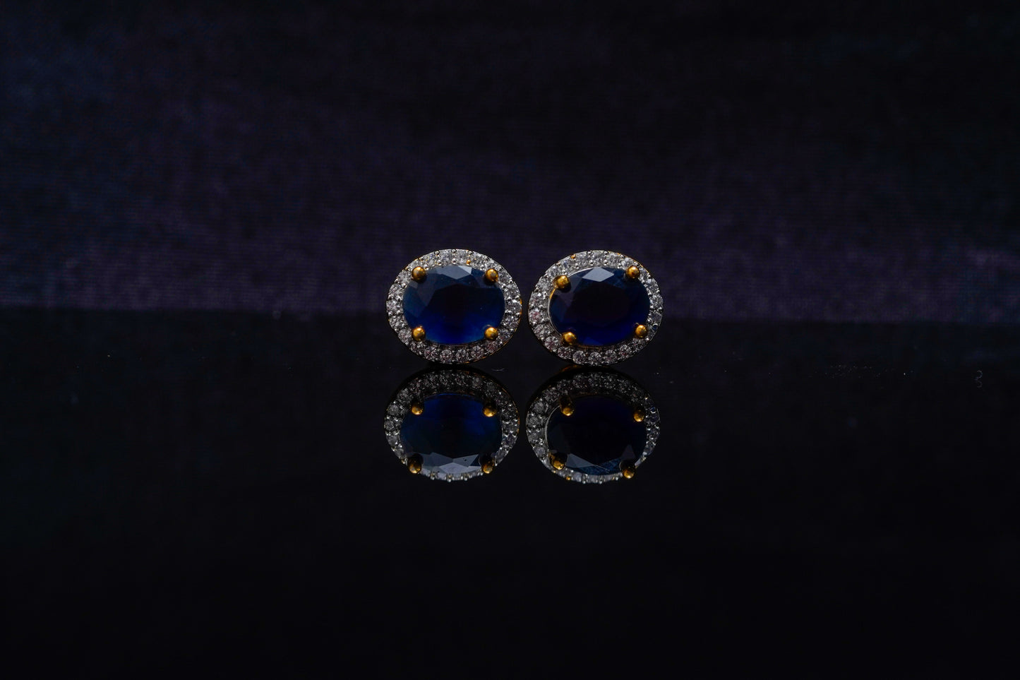 Orna ear studs in blue
