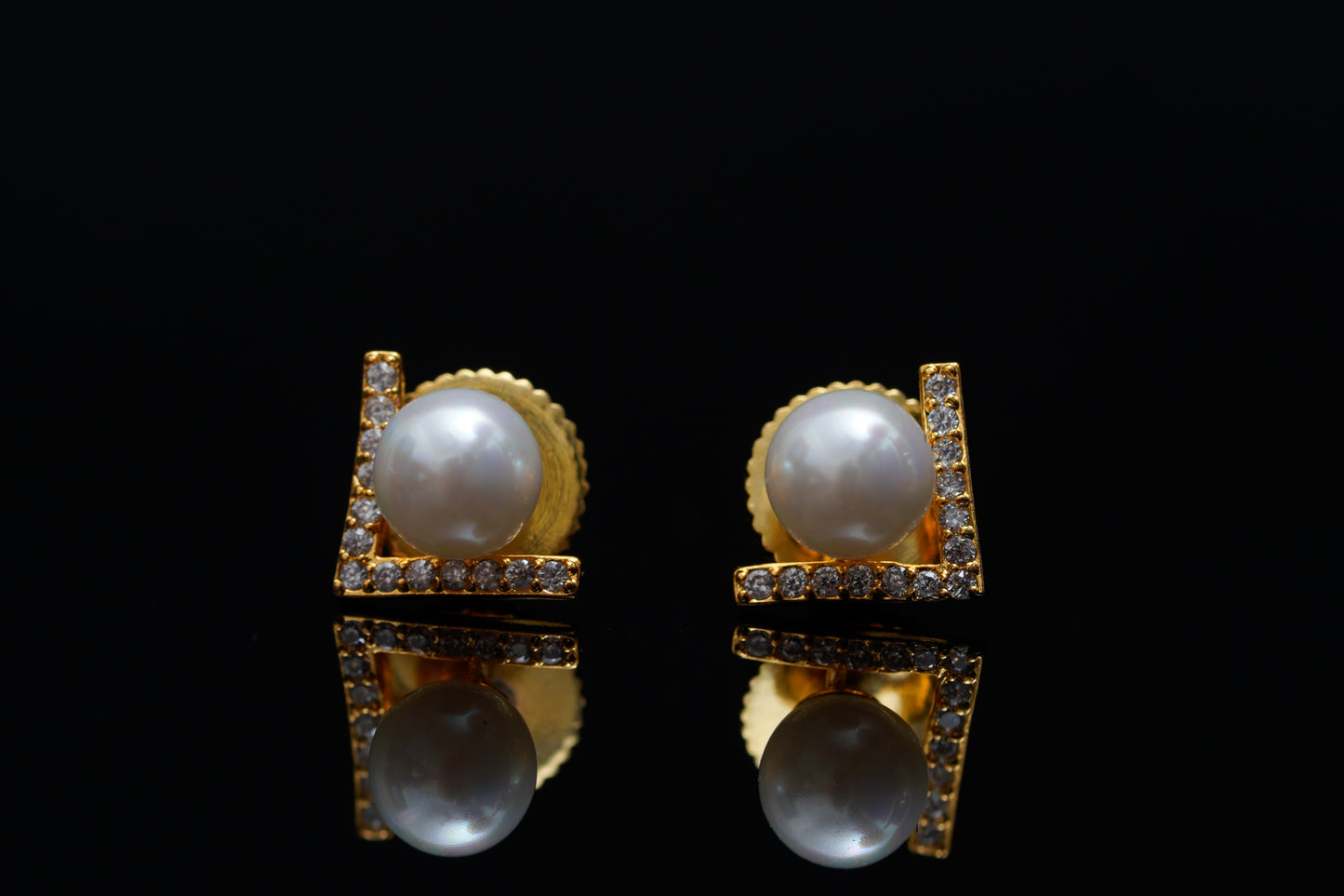 Cupid pearl and AD ear studs