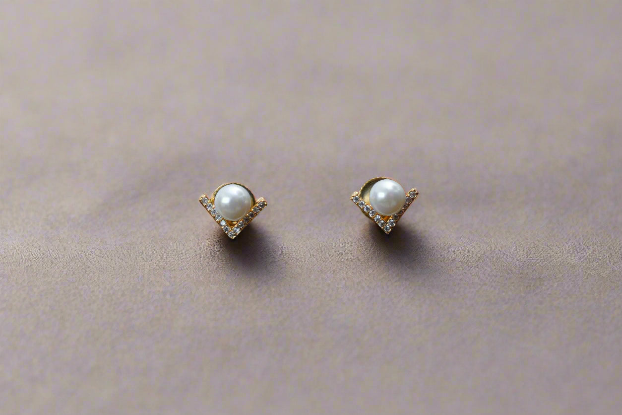 Cupid pearl and AD ear studs