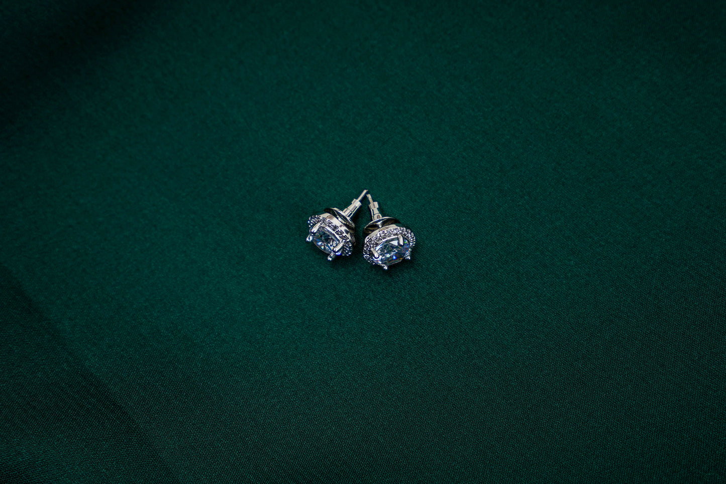 Kaia ear studs in american diamonds