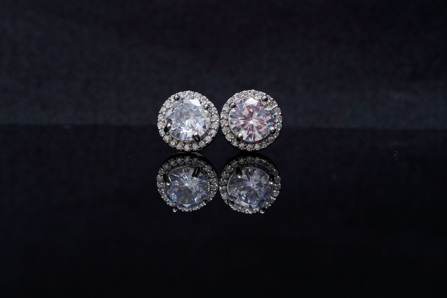 Kaia ear studs in american diamonds