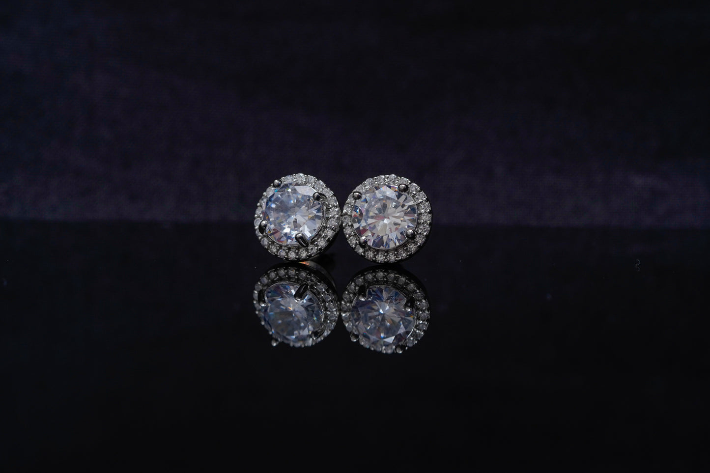 Kaia ear studs in american diamonds