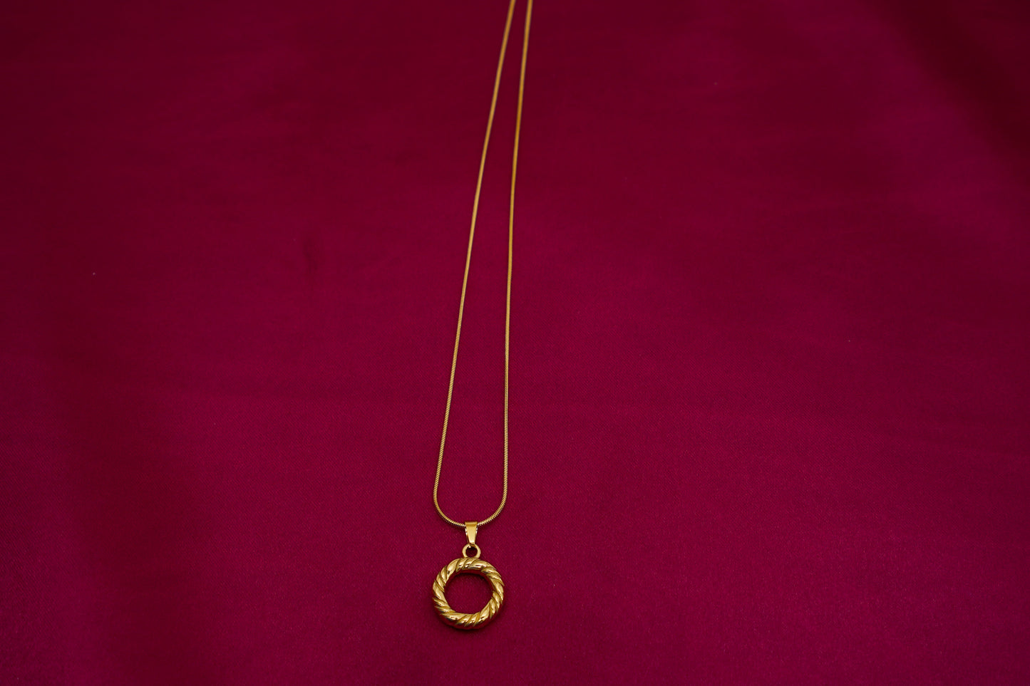 Laurel wreath gold finish anti-tarnish necklace