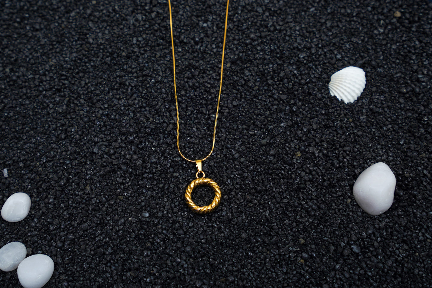 Laurel wreath gold finish anti-tarnish necklace