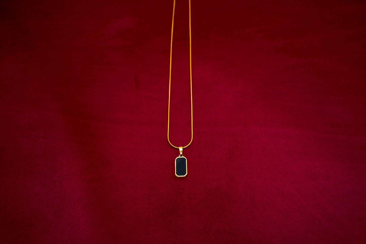 Nyra double sided gold finish anti-tarnish necklace