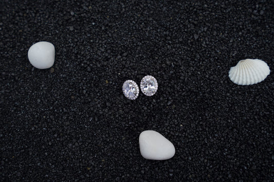 Orna ear studs in American diamonds