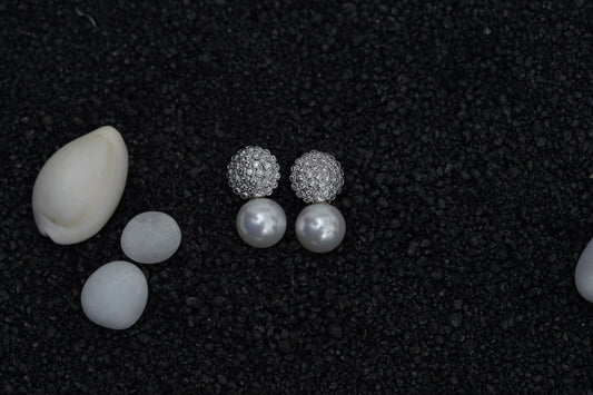 Princess pearl with AD earrings
