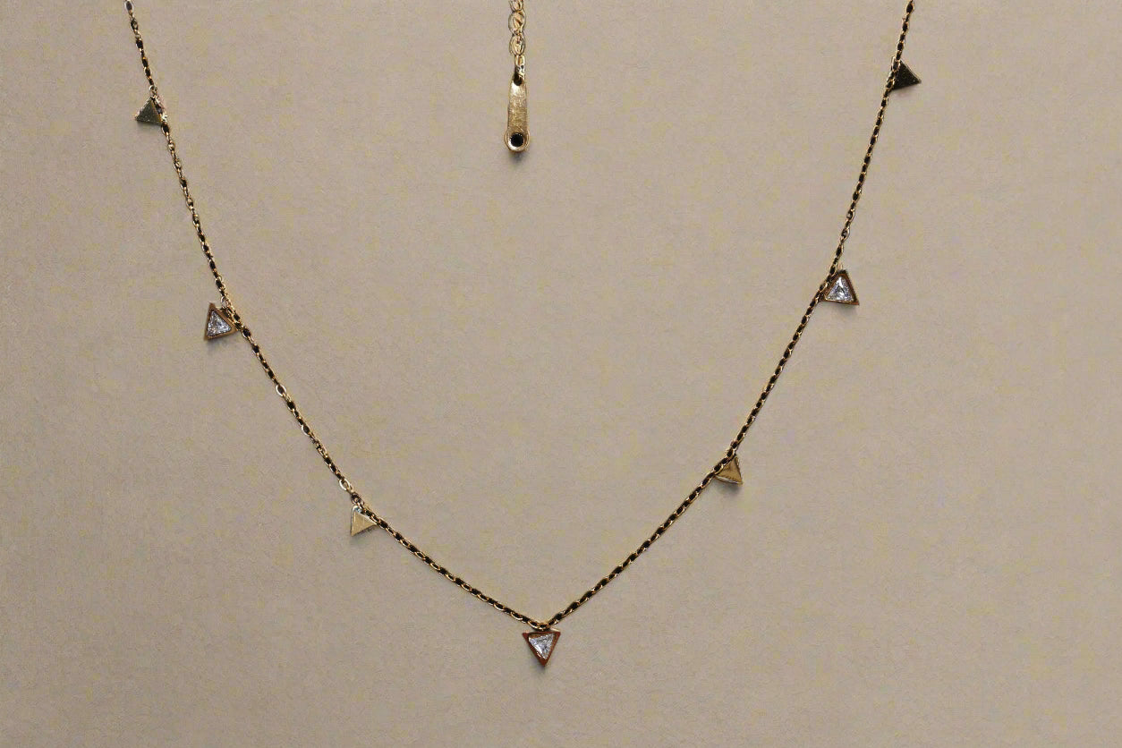 Soraya gold finish, anti-tarnish necklace