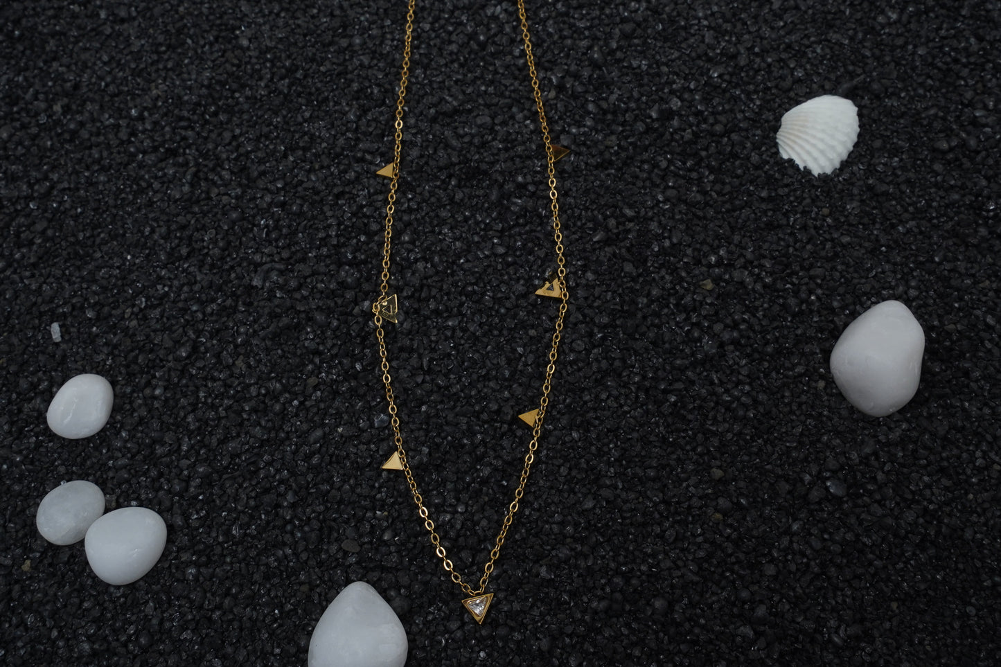 Soraya gold finish, anti-tarnish necklace